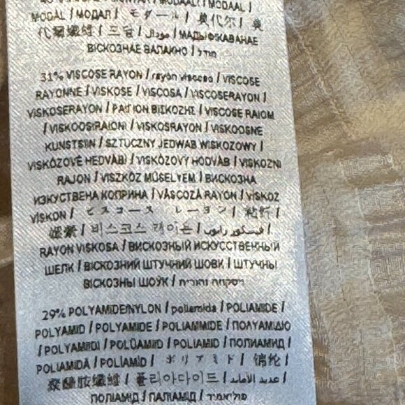 GUESS women's puff long sleeve crinkle Rav top size Large - Picture 11 of 11